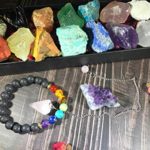 Tesh-Care-Chakra-Therapy-Starter-Collection-17-pcs-Healing-Crystals-kit-7-Raw-Chakra-Stones7-Colorful-Gemstones-AmethystRose-Quartz-PendulumChakra-Lava-BraceletDry-RosesGuideCOAGift-Ready-0-1